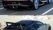 Bugatti Chiron vs. Bugatti Veyron rear three quarters in motion