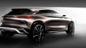 Infiniti QX50 Concept rear three quarters right side sketch